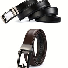 Men's Faux Leather Quick Release Buckle Belt Business