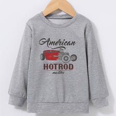 Kid's Pattern Print Sweatshirt Pullover Crew Neck Top
