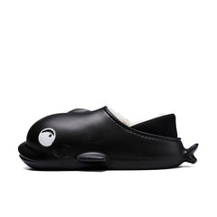 Men's Cartoon Dolphin Warm Cozy Slippers Waterproof House Shoes