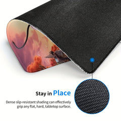Fly Head Pattern Square Mouse Pad 20x24cm Rubber Border Slide Mouse Pad