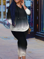 Ombre Print Hoodie & Joggers Set