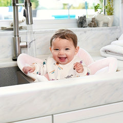Cartoon Flower Bath Mat for Babies Bathing Pouch Seat Cushion