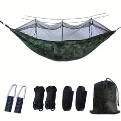 Portable Hammock With Mosquito Net Parachute Nylon Double for Camping