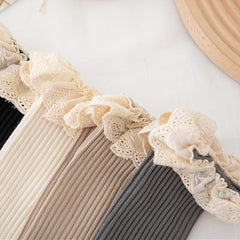 5pairs Lace Ruffled Princess Socks for Baby Girls