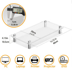 Acrylic Transparent Monitor Bracket for Home and Office Use