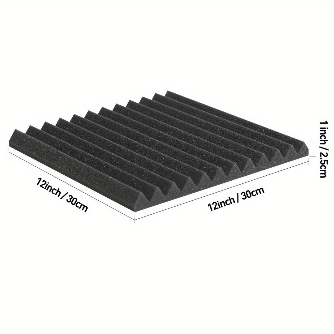 12pcs Wedge Acoustic Panels 12 12 1 Inch High Density Soundproofing Foam Panels