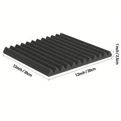 12pcs Wedge Acoustic Panels 12 12 1 Inch High Density Soundproofing Foam Panels
