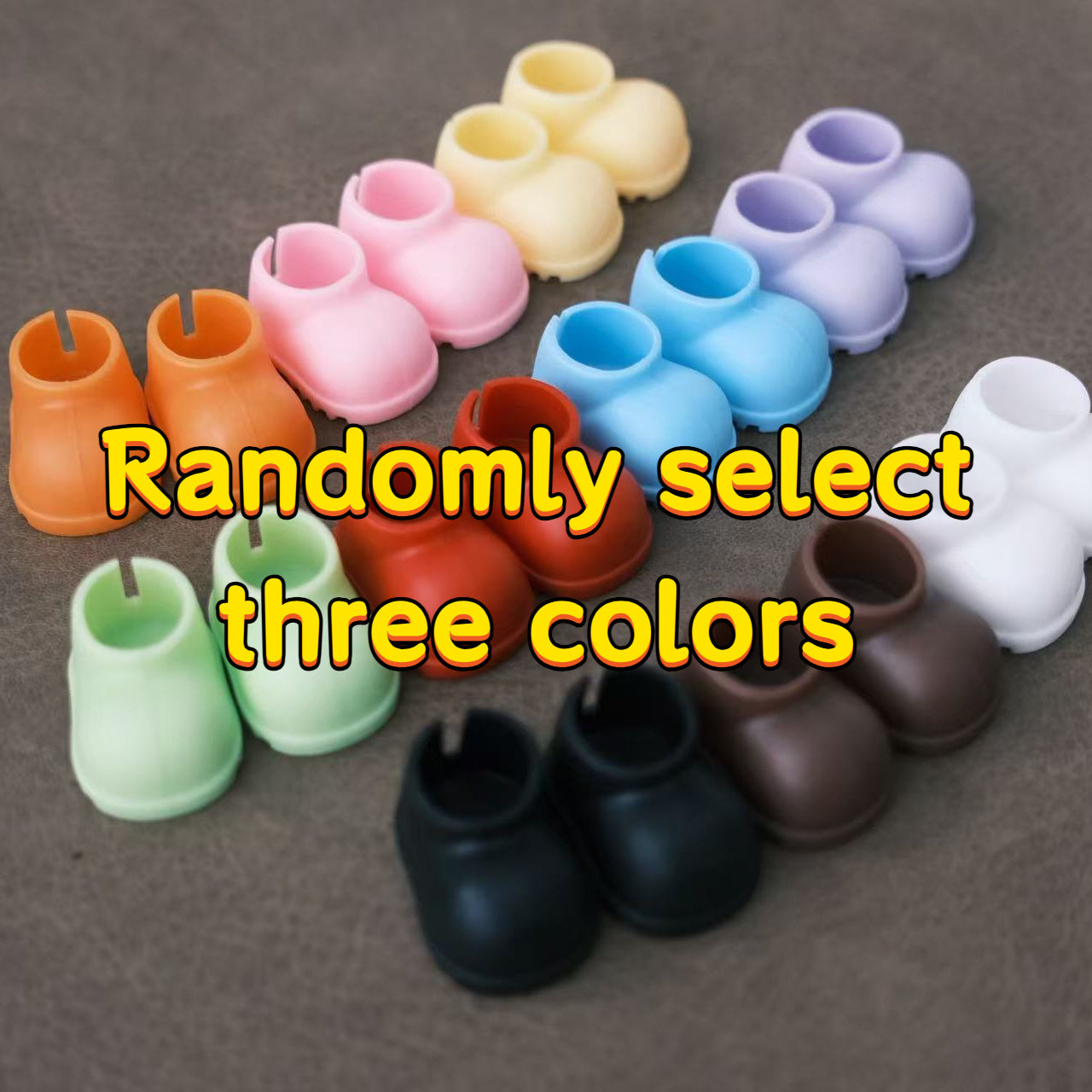 6pcs Triple Doll Shoes Dress Up Accessories for Dolls Non Slip Fit Standable