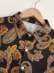 Paisley Men's Long Sleeve Shirt Autumn Clothing