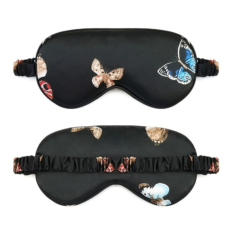 Printed Smooth Sleep Eye Mask for Travel Rest Nap Yoga Meditation