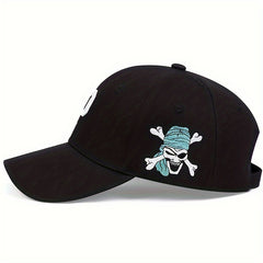 Men's P Letter Pirate Embroidered Baseball Cap Outdoor Sun Hat