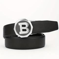 Big B Letter Belt for Men Automatic Buckle PU Leather
