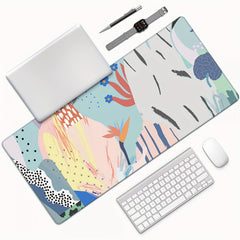 Abstract Art Mouse Pad for Office Laptop, Non-Slip Rubber Base - 35.4in x 15.7in