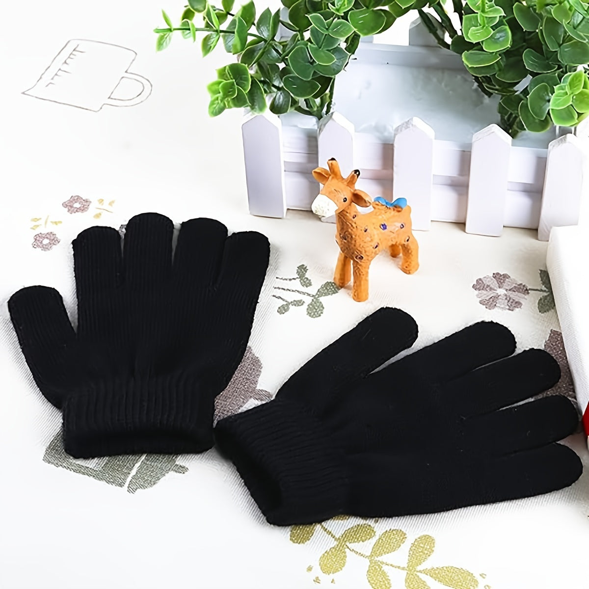 Kids Winter Magic Gloves Stretchy Warm Knitted Gloves Boys Girls