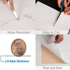 10pcs Marble Tile Sticker Peel Stick Home Decor Waterproof Self-adhesive