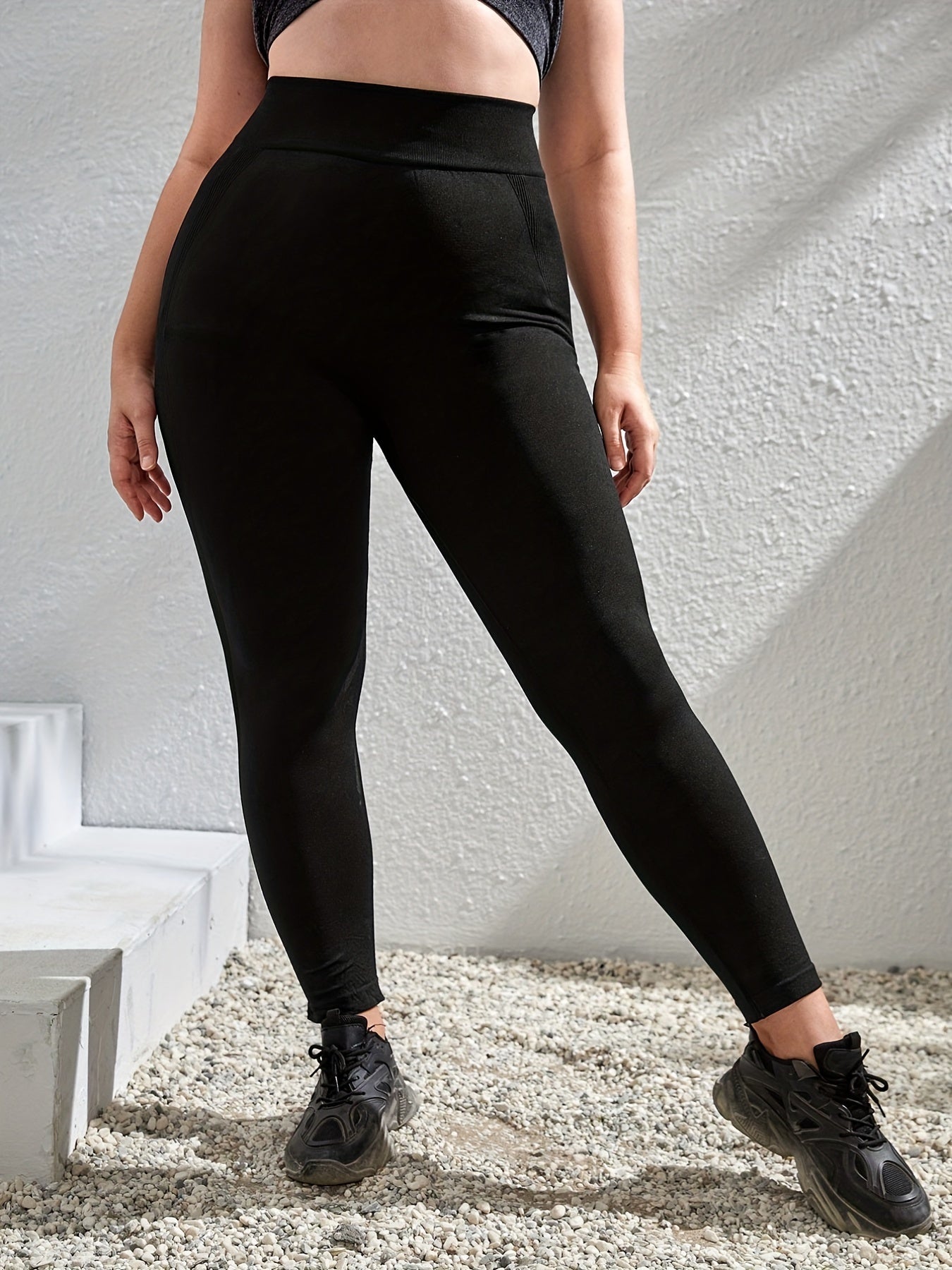 Ribbed High Rise Stretch Leggings