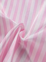 Girls Stripes Print Pajamas Set for Summer