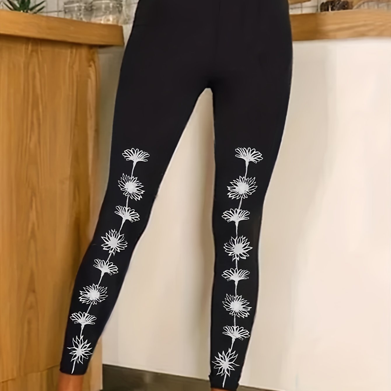 Floral Print High Rise Fitness Leggings