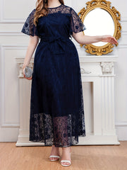 Bridesmaid Dress Solid Lace Maxi Evening Formal Dress