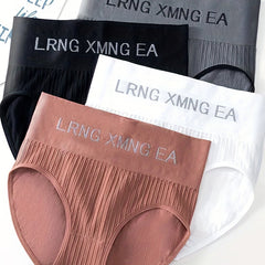 4pcs Letter Print Sports Briefs Stretchy Intimates Panties Women's Lingerie