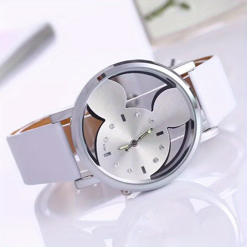 Kids Cartoon Watch Casual Quartz Leather Women Student Girls Watch Wristwatch