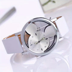 Kids Cartoon Watch Casual Quartz Leather Women Student Girls Watch Wristwatch