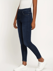 Navy Slim Fit High Stretch Skinny Jeans Women's Denim Jeans