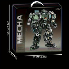 1403pcs Green Mecha Building Block Construction Toy Set