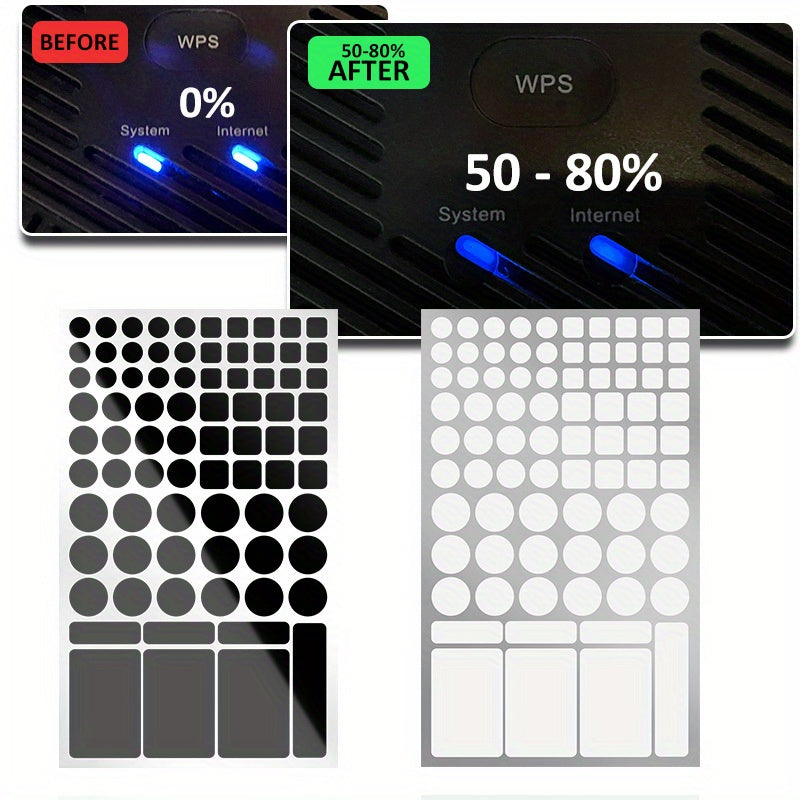 LED Light Blocking Stickers for Routers Blackout Dimming 50-100%