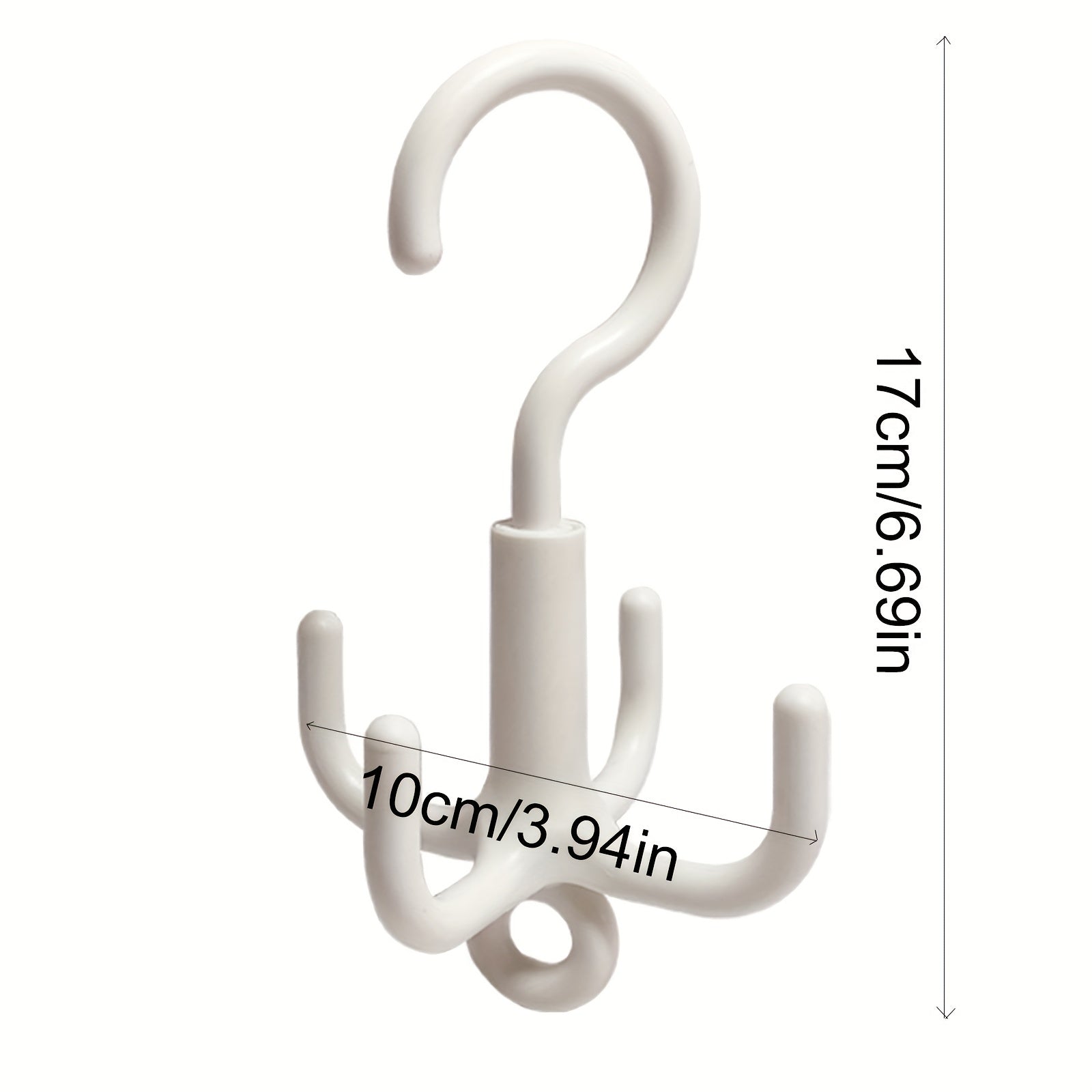 Rotatable Plastic Hanger Hook with 4 Claws