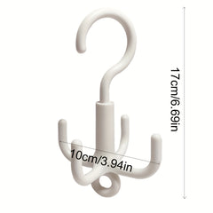 Rotatable Plastic Hanger Hook with 4 Claws