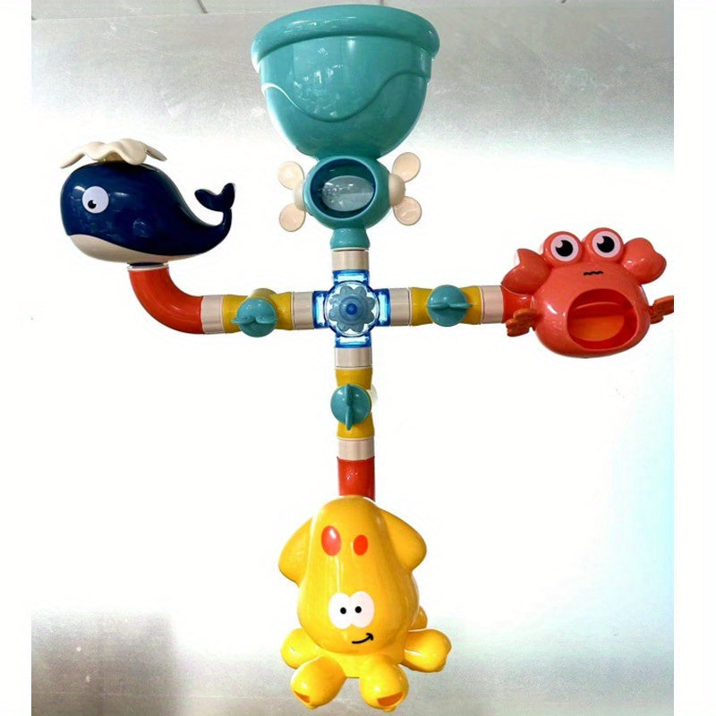 Baby Bath Time DIY Water Pipe Toy with Spray Feature