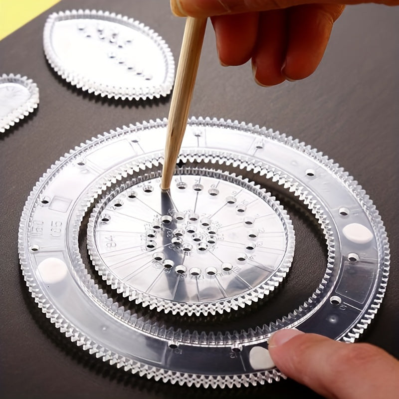 Interlocking Gears Wheels Spirograph Drawing Toy Set for Kids