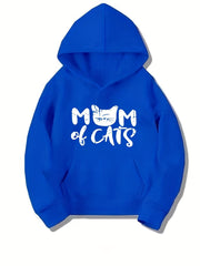 Girls Cat Pattern Smart Hoodie Party Top Pullovers Kids Clothing Gift