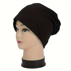 Winter Ski Hat Crochet Slouch Cap Hip Hop Style Solid Unisex