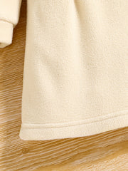 Baby Girl's Plush Bow Dress Toddler Autumn Winter Clothes