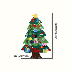 DIY Felt Christmas Tree Set With Ornaments - Xmas Craft Kit
