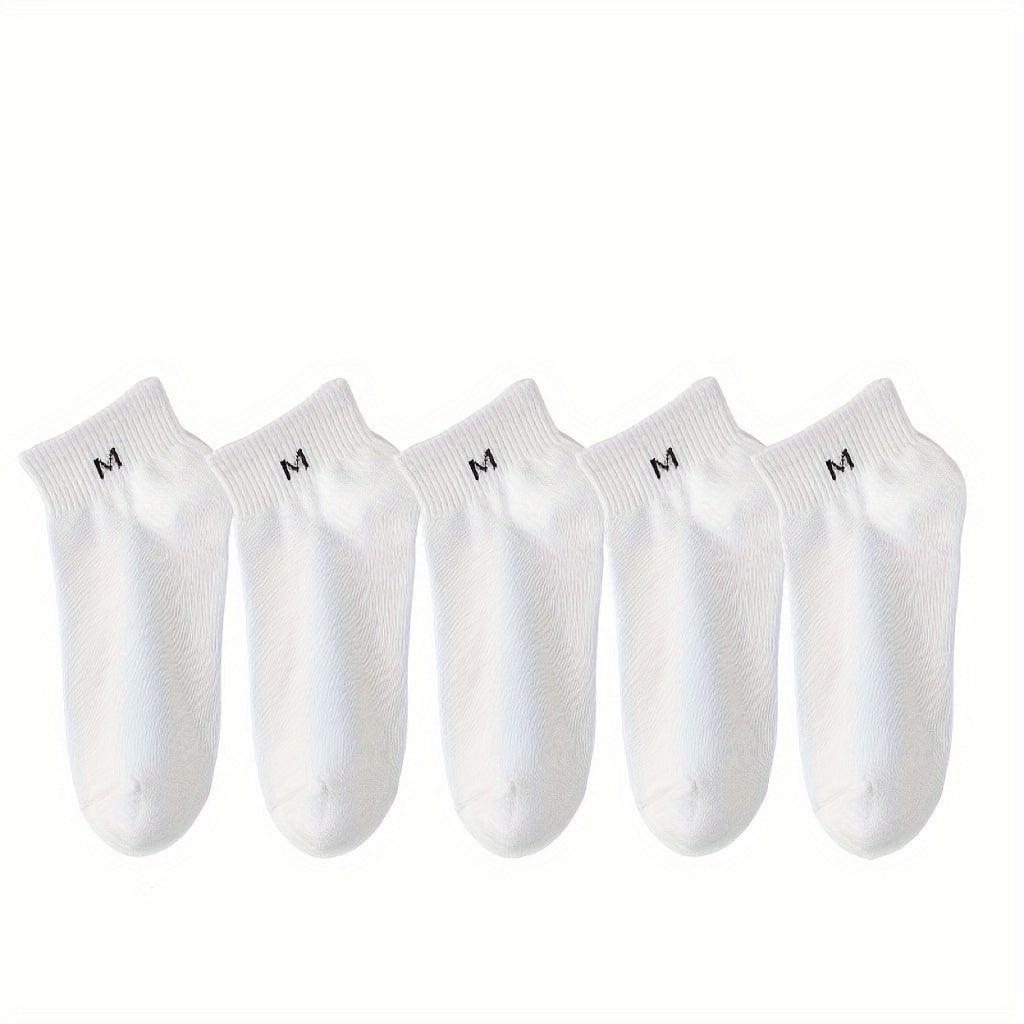 5 Pairs Letter Print Socks Women's Stockings & Hosiery