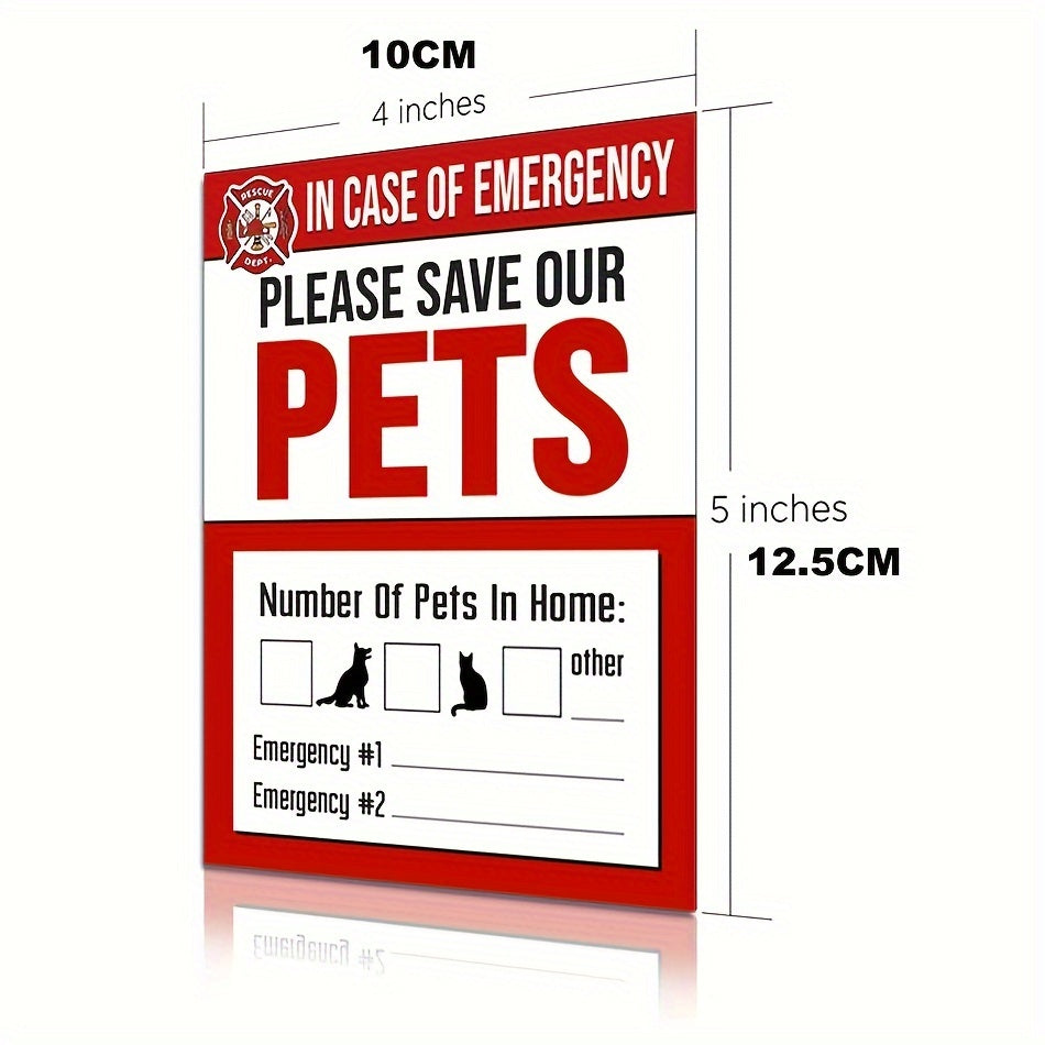 Pet Rescue Stickers - Emergency Pet Window Decals