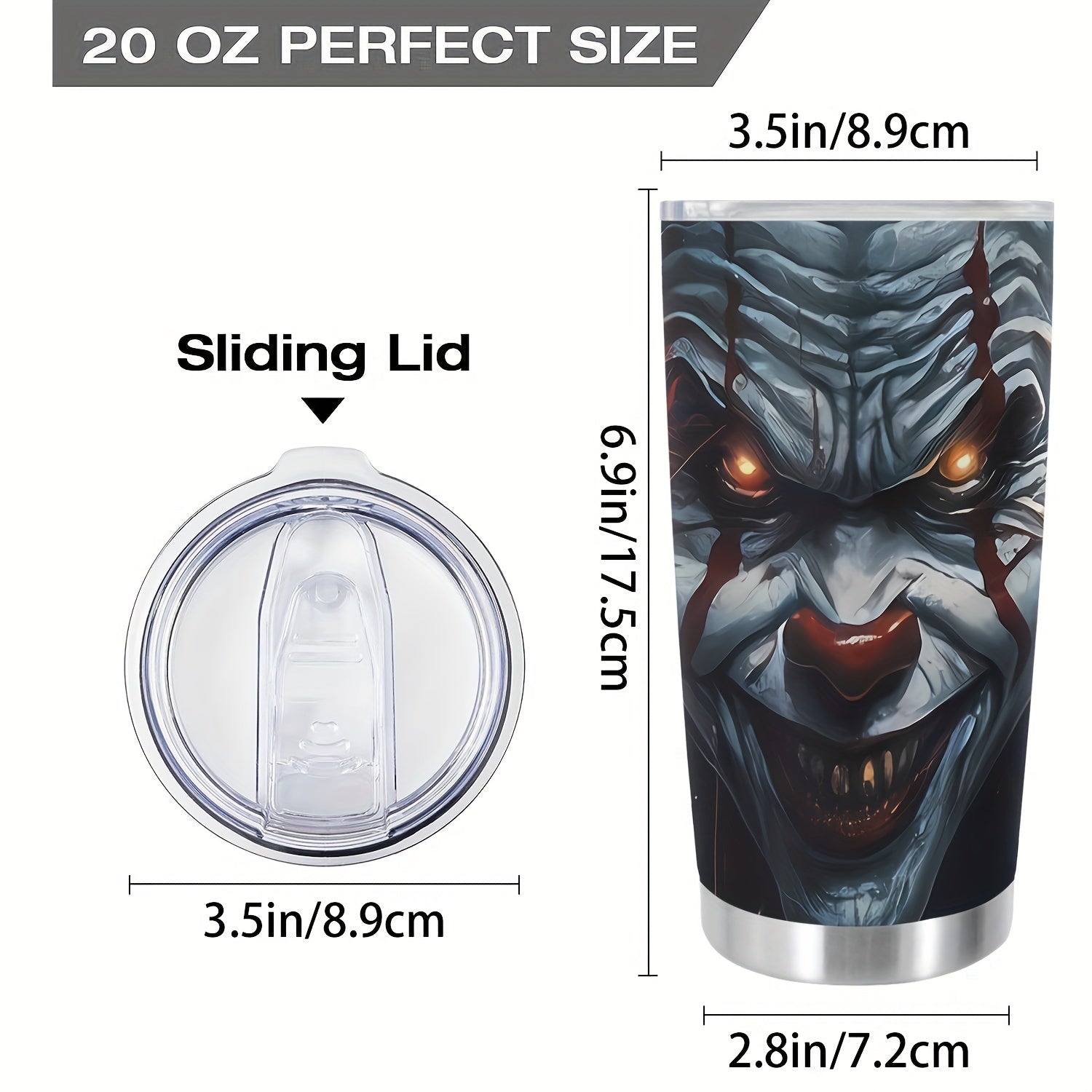 20oz Halloween Stainless Steel Tumbler Insulated Travel Mug