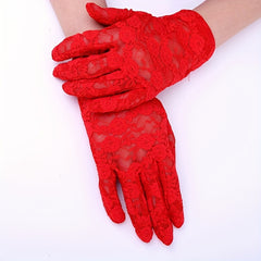 Bridal Lace Floral Gloves Wedding Party Accessories For Bride