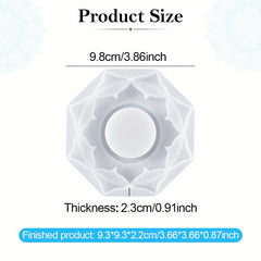 Resin Candle Holder Silicone Mould Lotus Epoxy Mold DIY Trinket Container
