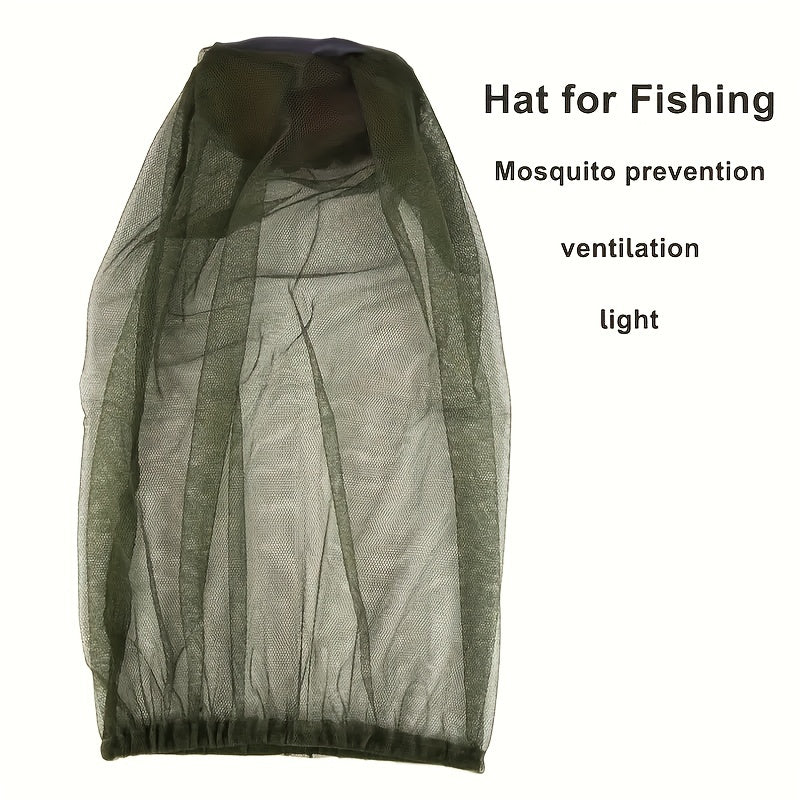 Outdoor Sunscreen Bucket Hat with Face Net Cover for Fishing Camping