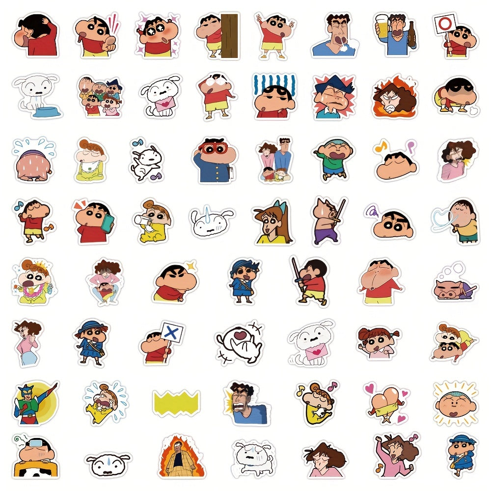60pcs Cartoon Crayons Small Stickers for DIY Decoration