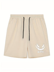 Men's Pumpkin Face Workout Shorts Stretch Drawstring Sports Short