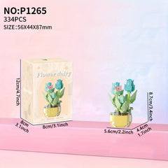 Educational Building Blocks Toy Birthday Party Gift Decoration Potted Plant