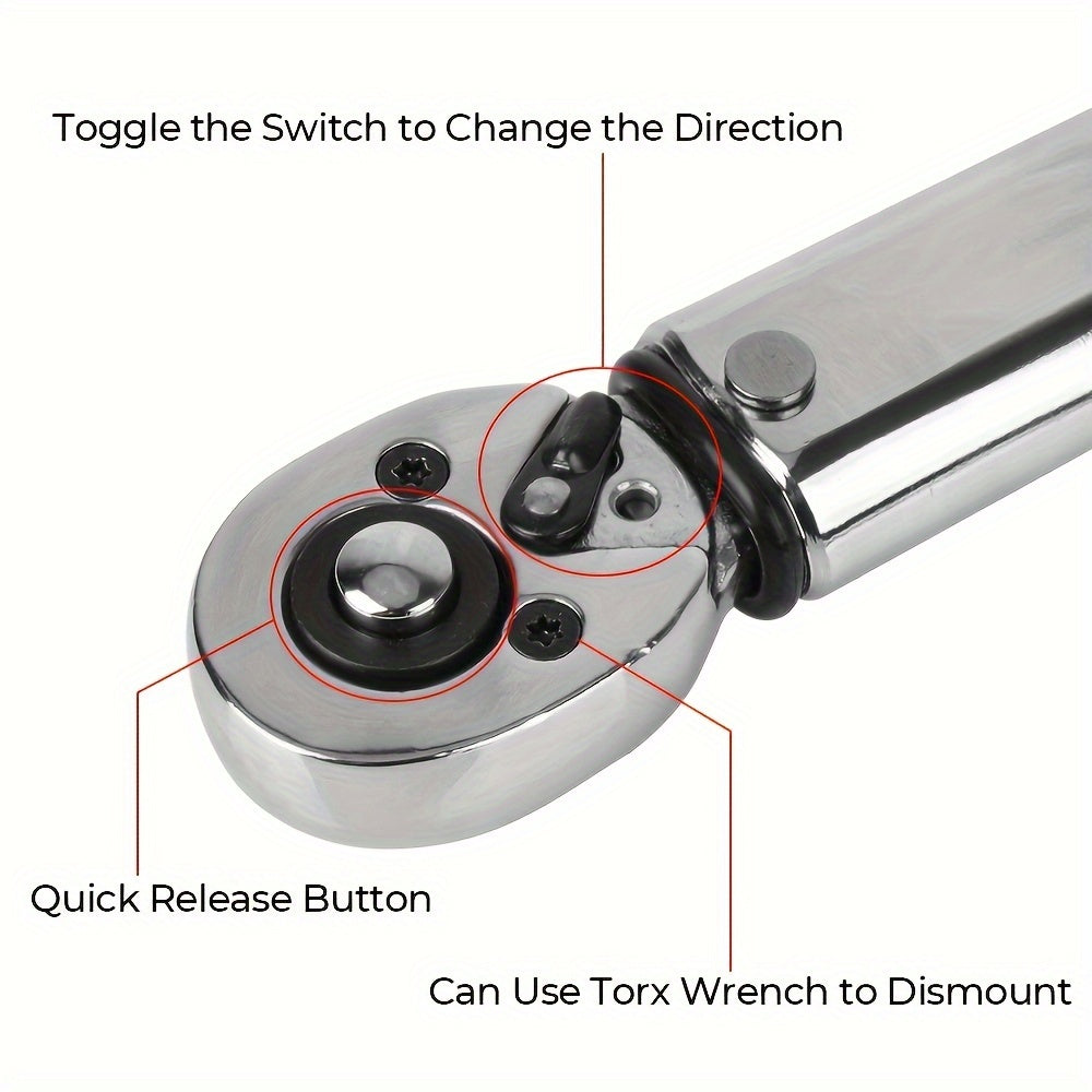 1pc Adjustable Torque Wrench 1 4'' Drive Spanner Hand Tool Car Bike Motorbike