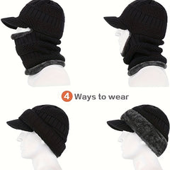 Winter Knitted Balaclava Beanie Hat Warm Ski Mask Windproof Hood Fleece Headwear
