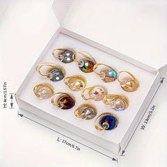 12pcs 22mm Iridescent Ball Bead Pendant Christmas Tree Crystal Ball