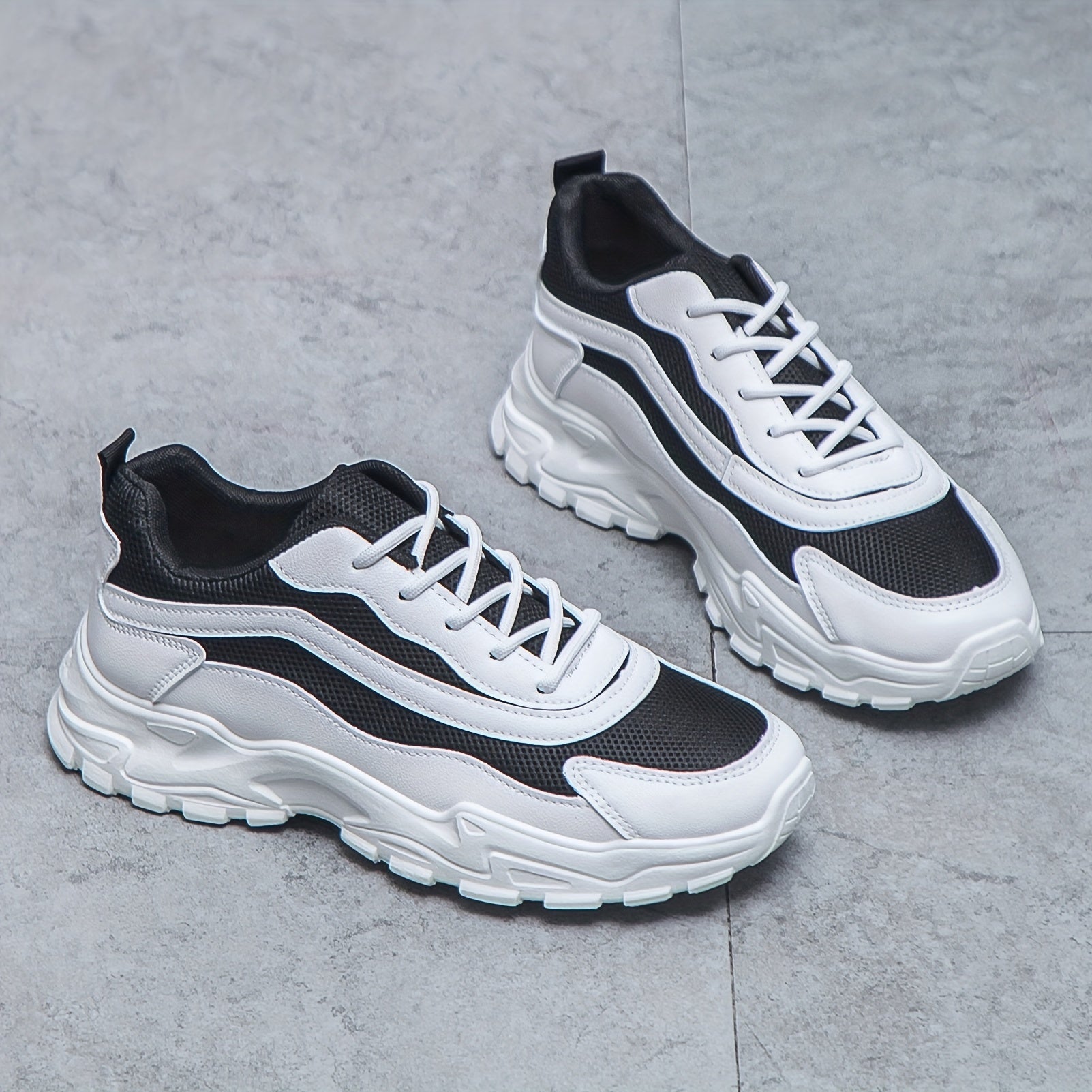 Men's Breathable Chunky Sneakers For Jogging Gym